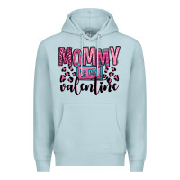 Blue Mist mommy is my valentine Premium Hoodie - OliviaCreatesArt