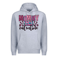 Heather Grey mommy is my valentine Premium Hoodie - OliviaCreatesArt