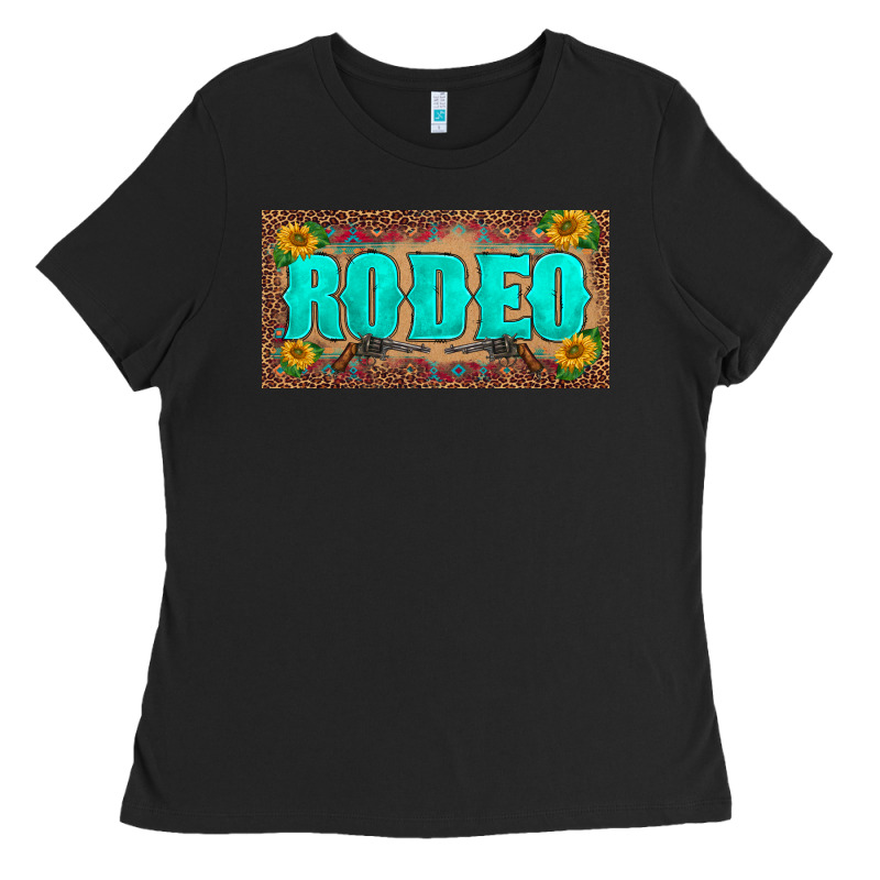 Western Rodeo Sunflowers Weapon  License Plate Template Ladies Tee by BarkalooDesign | Teevron