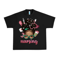 Black Afro Messy Bun Nursing Bbs Urban Heavy Tee - BundleAndBundleShop