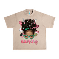 French Oak Afro Messy Bun Nursing Bbs Urban Heavy Tee - BundleAndBundleShop