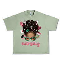 Afro Messy Bun Nursing Bbs Urban Heavy Tee | Teevron