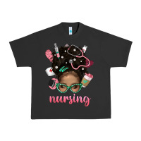 Pigment Black Afro Messy Bun Nursing Bbs Urban Heavy Tee - BundleAndBundleShop