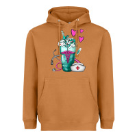 Meerkat Nurse Frappe Heavyweight Hoodie - FaDigitalArtStudio