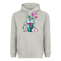 Moon Dust Nurse Frappe Heavyweight Hoodie - FaDigitalArtStudio