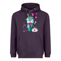 Plum Nurse Frappe Heavyweight Hoodie - FaDigitalArtStudio