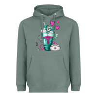 Sage Nurse Frappe Heavyweight Hoodie - FaDigitalArtStudio