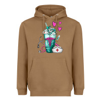 Toasted Coconut Nurse Frappe Heavyweight Hoodie - FaDigitalArtStudio