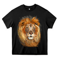 Black Lion Head Heavy Core Tee - LillyAllenDesigns