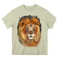 Mossy Lion Head Heavy Core Tee - LillyAllenDesigns