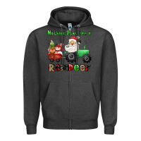 Charcoal Heather nothing runs like a reindeer Zipper Hoodie - CowGirlArtShop