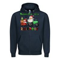 Navy nothing runs like a reindeer Zipper Hoodie - CowGirlArtShop