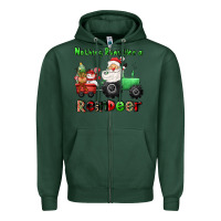 Sports Green nothing runs like a reindeer Zipper Hoodie - CowGirlArtShop
