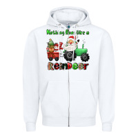 White nothing runs like a reindeer Zipper Hoodie - CowGirlArtShop