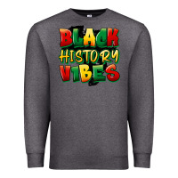 Charcoal Heather black history vibes Premium Sweatshirt - FaDigitalArtStudio