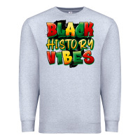 Heather Grey black history vibes Premium Sweatshirt - FaDigitalArtStudio