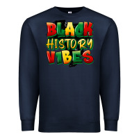 Navy black history vibes Premium Sweatshirt - FaDigitalArtStudio