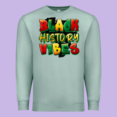 Black History Vibes Premium Sweatshirt Designed By Fadigitalartstudio