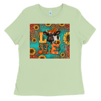 Matcha love autumn cow Ladies Tee - Jasminsmagicworld