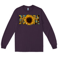Plum Leopard Sunflower Gemstone Mom Long Sleeve Tee - Bettercallsaul