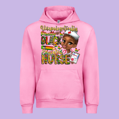 Unapologetically Pretty Black Educated Nurse Urban Hoodie Designed By Cowhidedigitalart