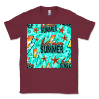 Burgundy Hot Mom Summer Digital Paper Classic Tee - BundleAndBundleShop