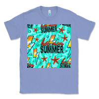 Colony Blue Hot Mom Summer Digital Paper Classic Tee - BundleAndBundleShop