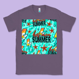Hot Mom Summer Digital Paper Classic Tee Designed By Bundleandbundleshop