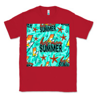 Red Hot Mom Summer Digital Paper Classic Tee - BundleAndBundleShop