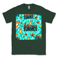 Sports Green Hot Mom Summer Digital Paper Classic Tee - BundleAndBundleShop