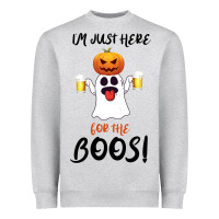 Heather Grey I'm Just Here For The Boos Heavyweight Sweatshirt - Bettercallsaul