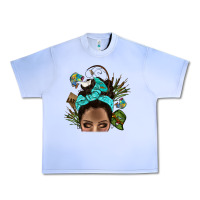 Grape Ice Lake Camping Afro Messy Bun Bbs Urban Heavy Tee - BundleAndBundleShop