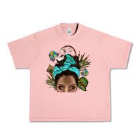 Salmon Lake Camping Afro Messy Bun Bbs Urban Heavy Tee - BundleAndBundleShop