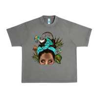 Tornado Lake Camping Afro Messy Bun Bbs Urban Heavy Tee - BundleAndBundleShop