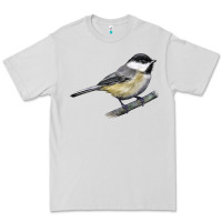 Dove Grey Black Capped Chickadee Premium Tee - LillyAllenDesigns