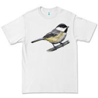 White Black Capped Chickadee Premium Tee - LillyAllenDesigns