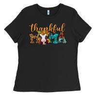 Black thankful mama baby calf Ladies Tee - Jasminsmagicworld