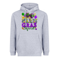 Heather Grey Mardi Gras squad Heavyweight Hoodie - FaDigitalArtStudio