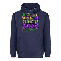 Navy Mardi Gras squad Heavyweight Hoodie - FaDigitalArtStudio