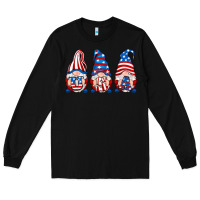 Black usa fourth of july gnomes Long Sleeve Tee - RanaPortraitStore