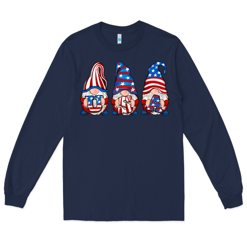 Usa Fourth Of July Gnomes Long Sleeve Tee by RanaPortraitStore | Teevron