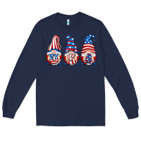 Navy usa fourth of july gnomes Long Sleeve Tee - RanaPortraitStore