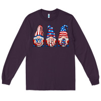 Plum usa fourth of july gnomes Long Sleeve Tee - RanaPortraitStore