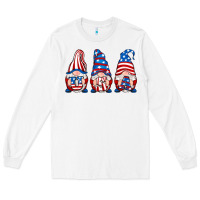 White usa fourth of july gnomes Long Sleeve Tee - RanaPortraitStore