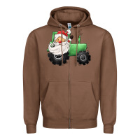 Chestnut santa tractor Zipper Hoodie - CowGirlArtShop