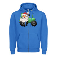 True Royal santa tractor Zipper Hoodie - CowGirlArtShop