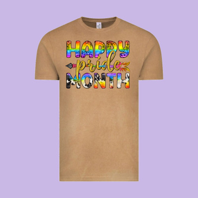 Western Happy Pride Month Lgbtq+ Vintage Tee Designed By Bundleandbundleshop