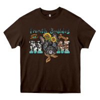 Chocolate Brown french bulldog mom Heavy Core Tee - BarkalooDesign