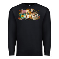 Black Cows And Coffee Premium Sweatshirt - FaDigitalArtStudio
