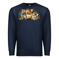 Navy Cows And Coffee Premium Sweatshirt - FaDigitalArtStudio